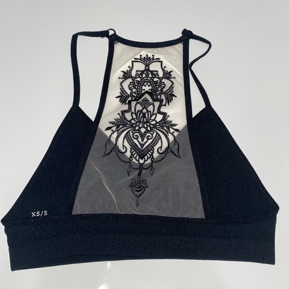 Black Mesh Racerback Bralette - Picture 9 of 9